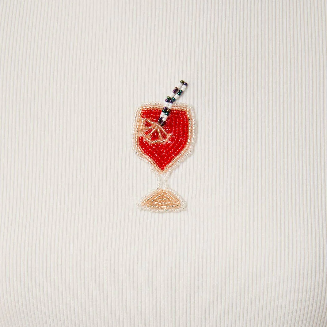 Aperol Spritz Beaded Tee - Image 4