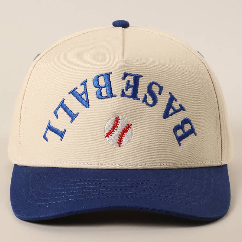 Baseball Upside Down Lettering Embroidered Hat