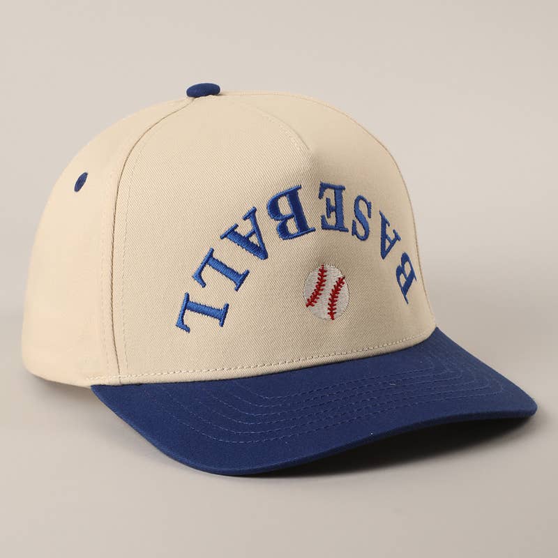 Baseball Upside Down Lettering Embroidered Hat - Image 2