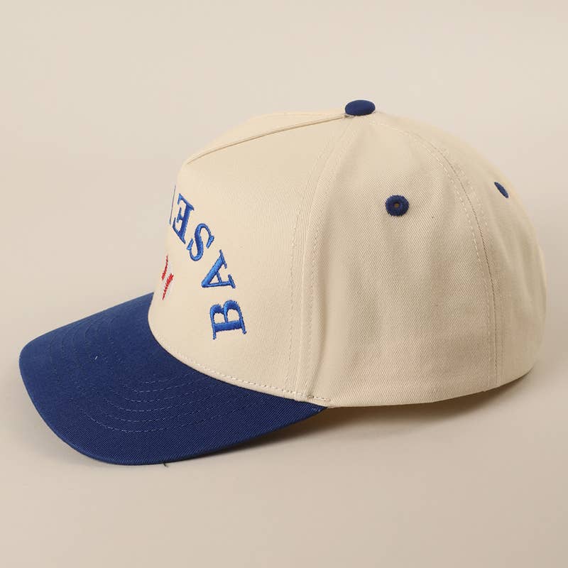 Baseball Upside Down Lettering Embroidered Hat - Image 3