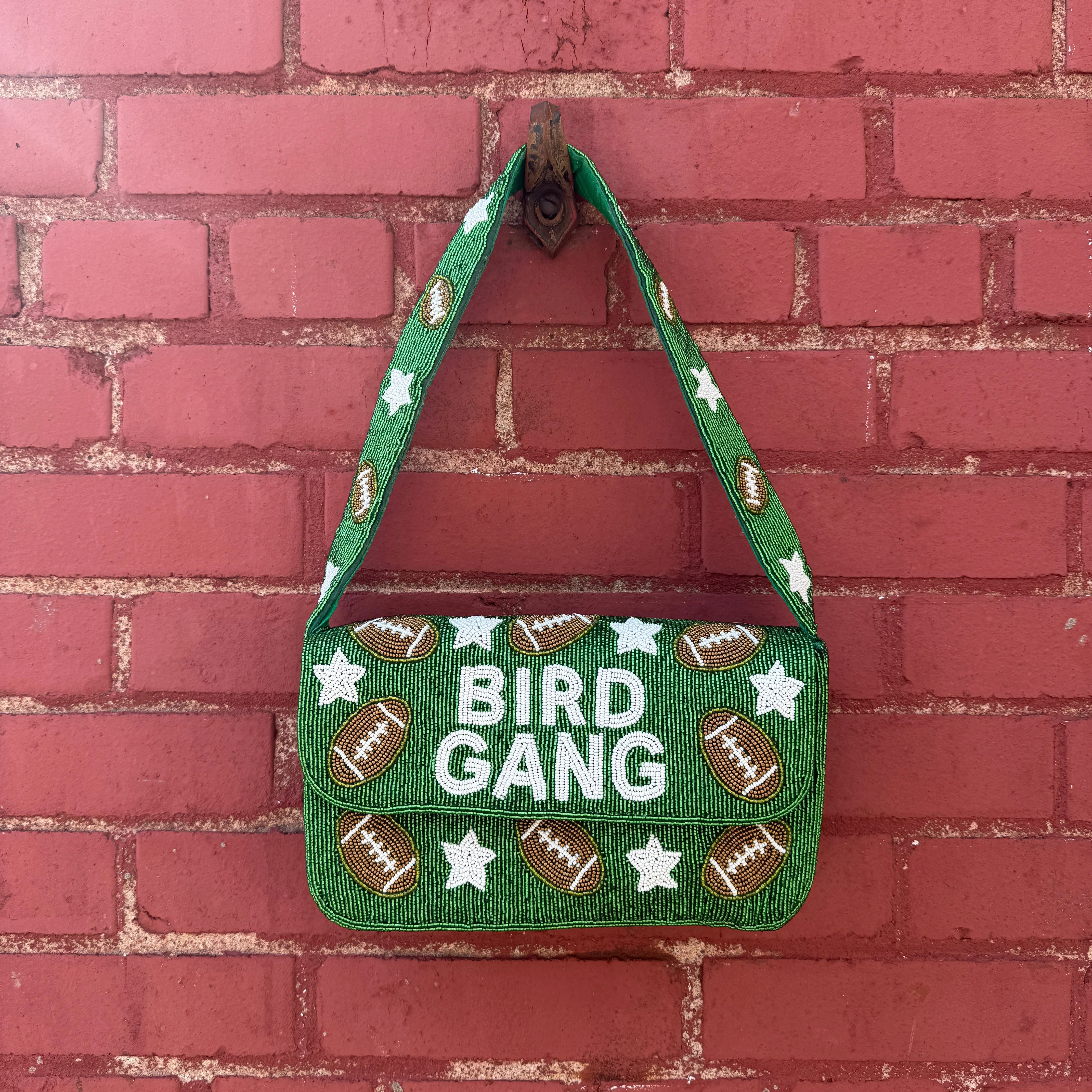 Bird Gang Beaded Purse