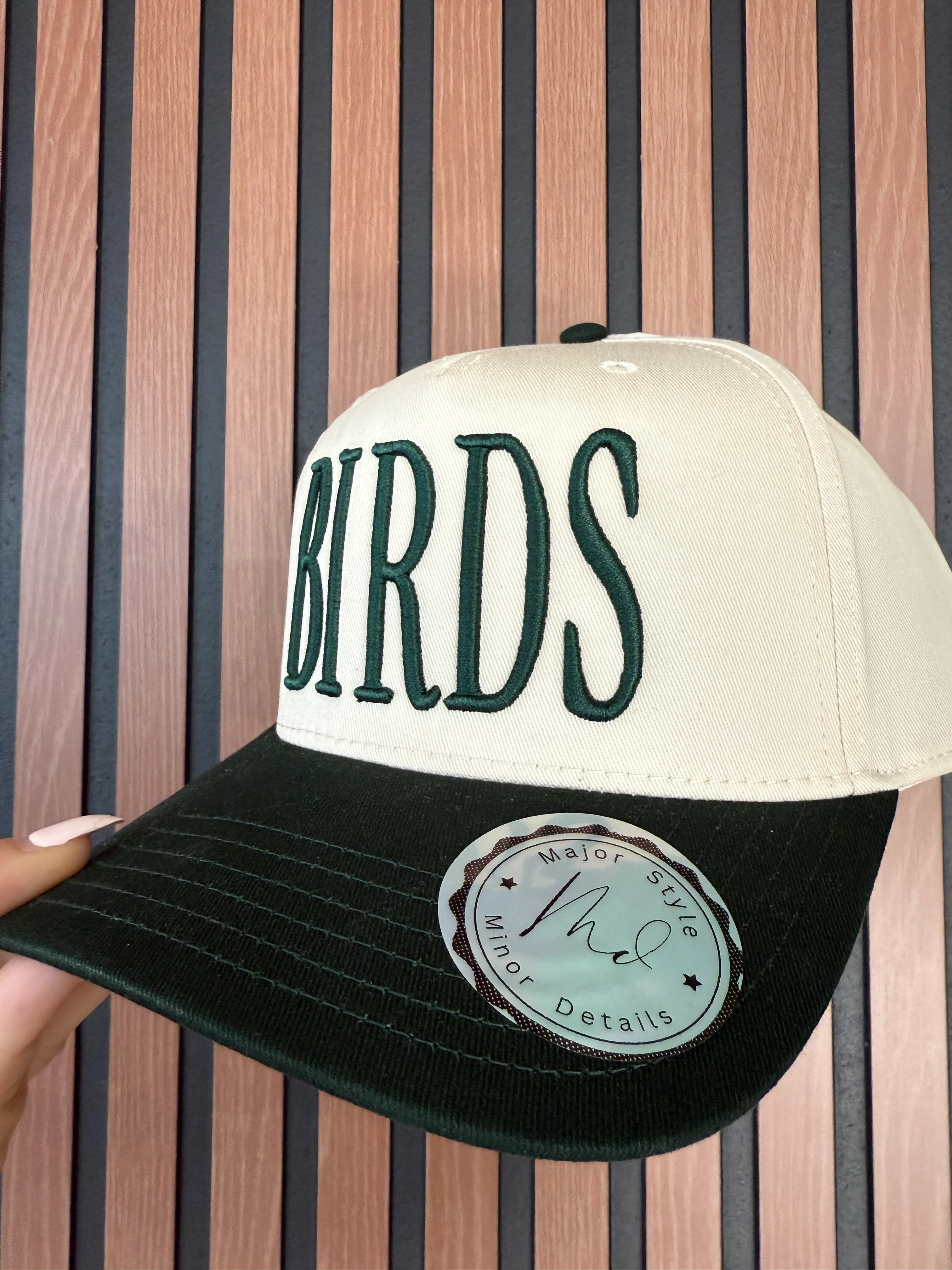 Birds 3D Embroidered Hat - Image 4