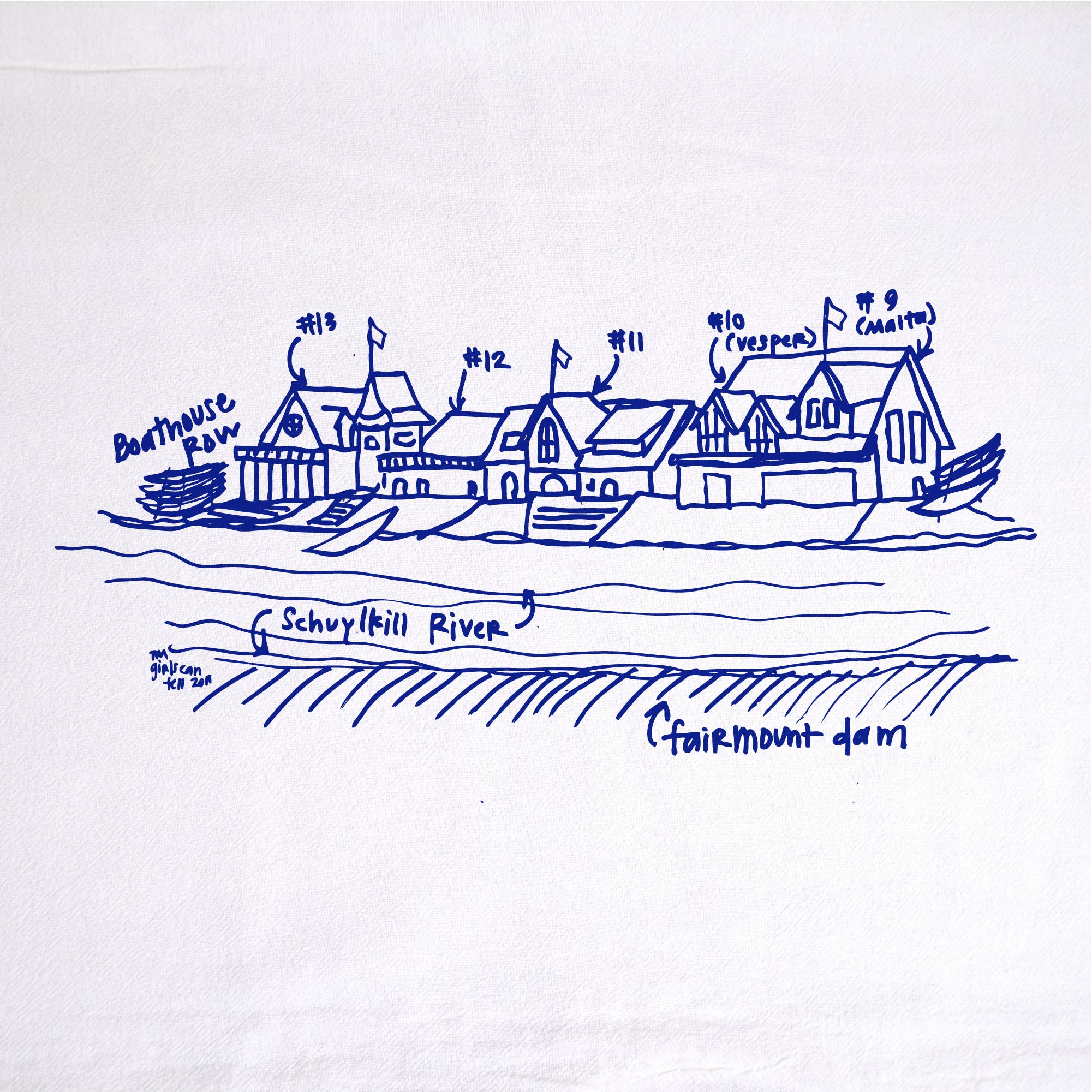 Boathouse Row Tea Towel - Image 4