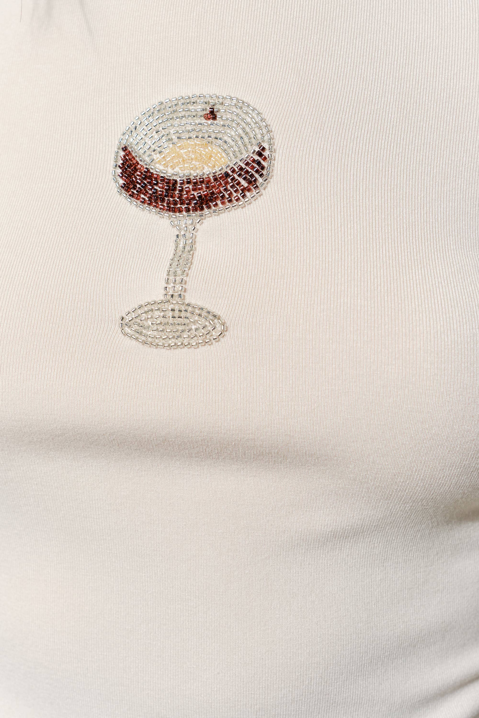 Espresso Martini Beaded Long Sleeve Top - Image 4