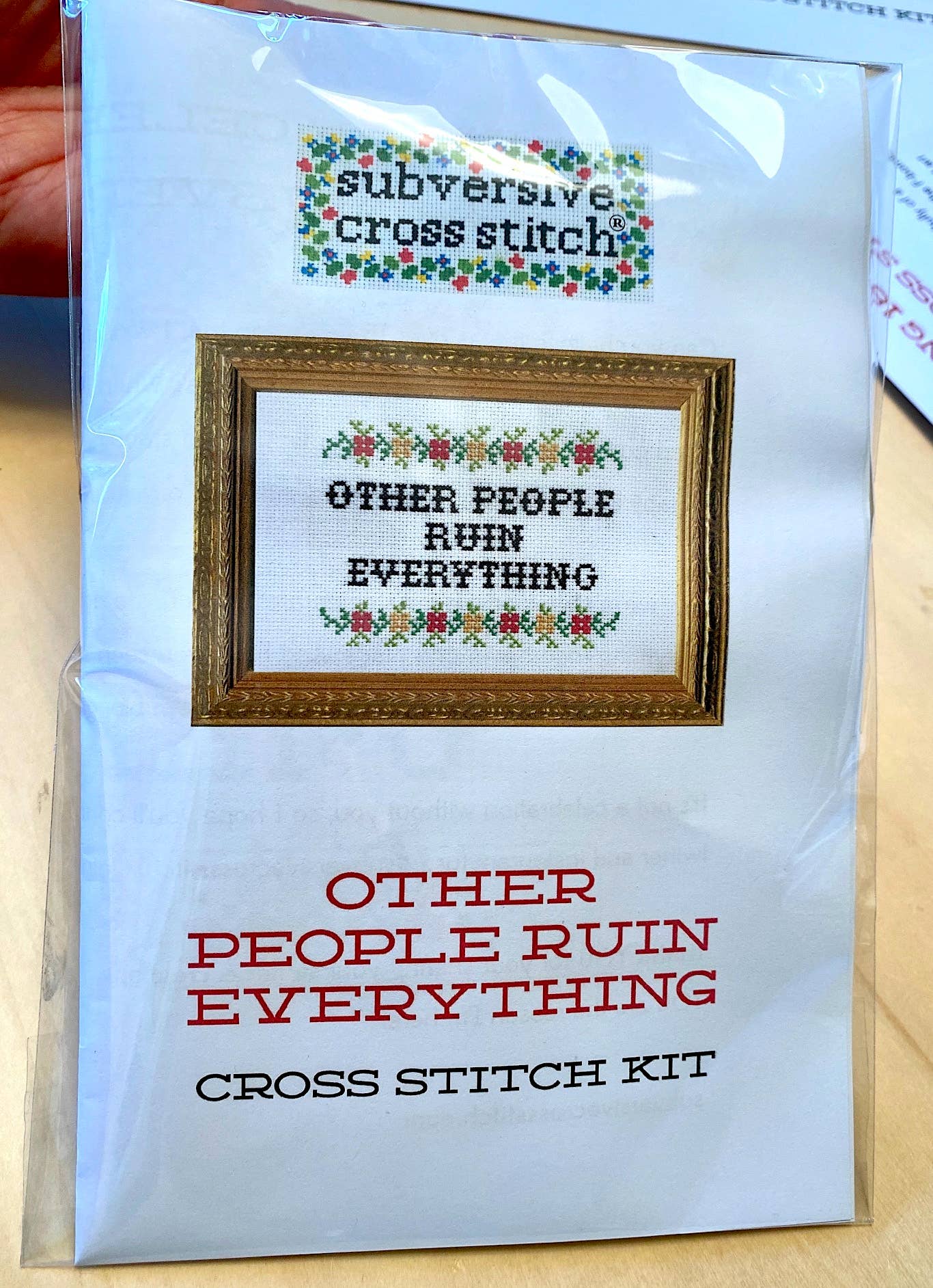 Did you take your meds? Deluxe Cross Stitch Kit - Image 2
