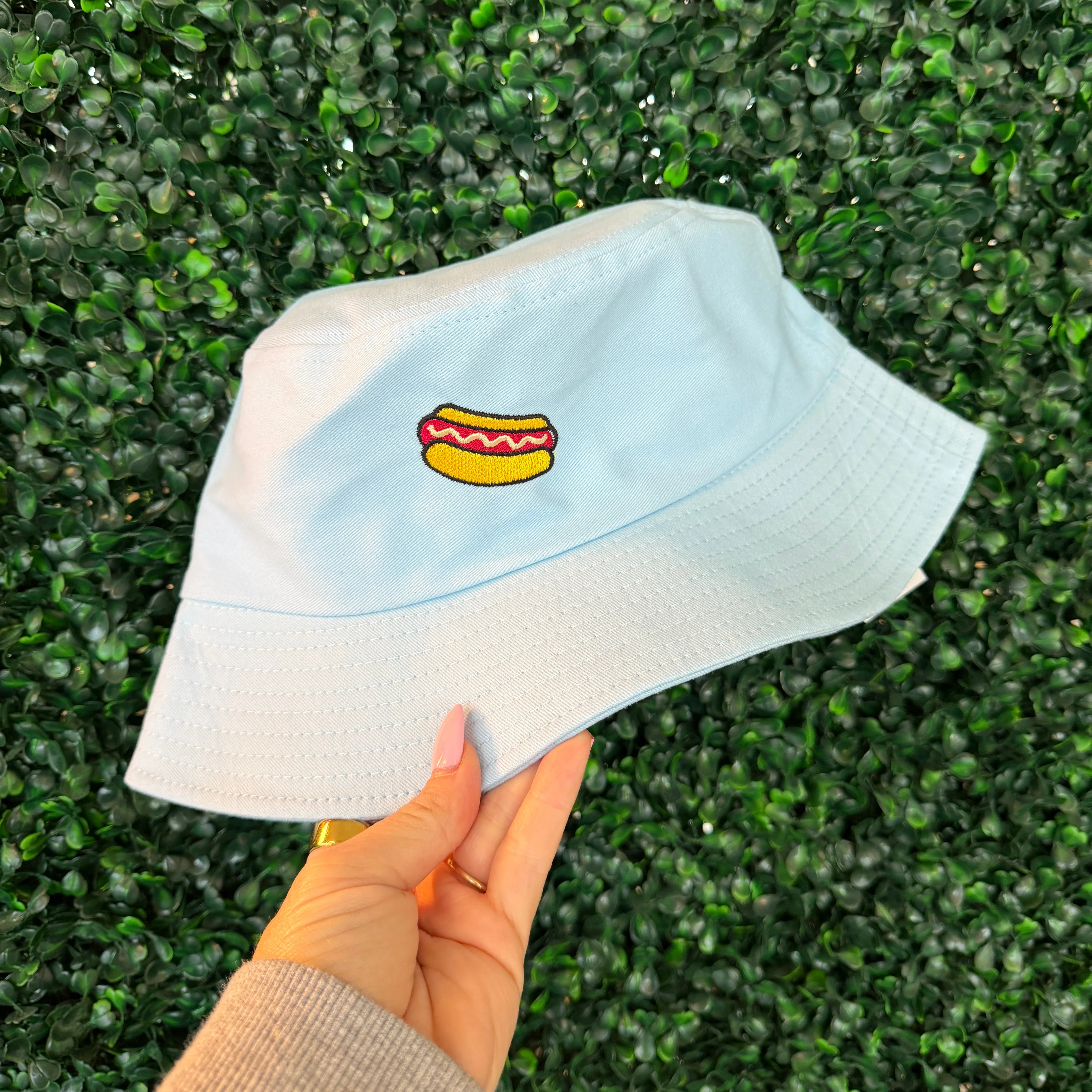 Embroidered Hot Dog Bucket Hat - Image 3