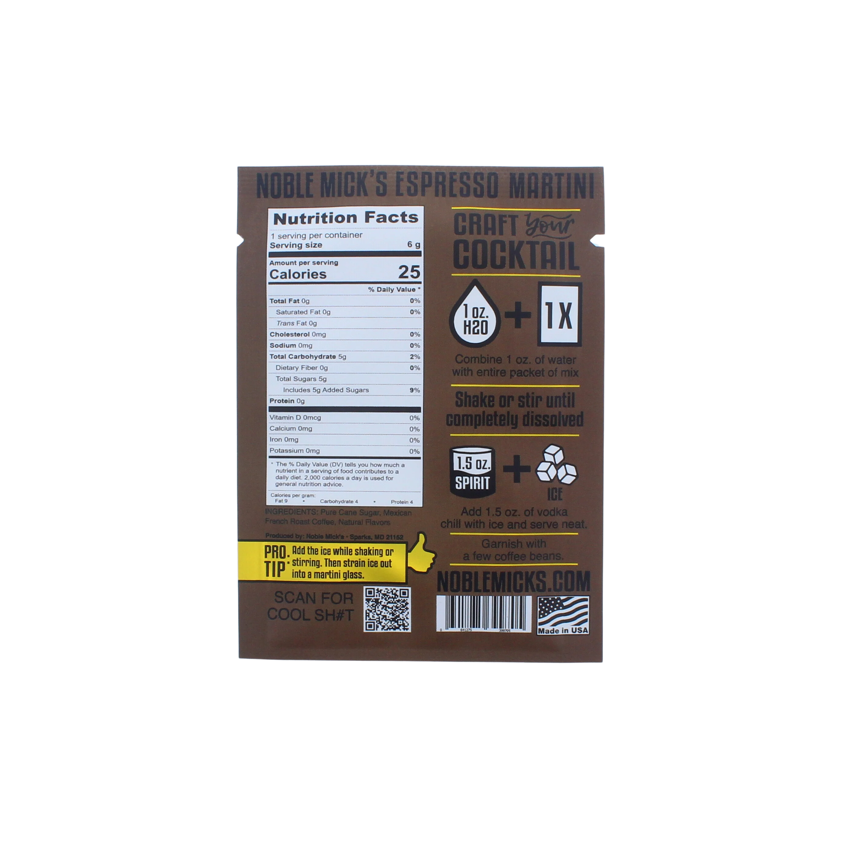 Espresso Martini Single Serve Craft Cocktail Mix - Image 4