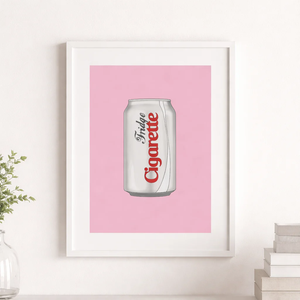 Fridge Cigarette Borderless Art Print