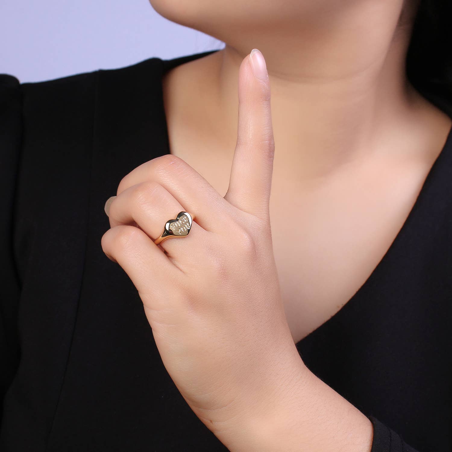 "Fuck You" Heart Ring - Image 3