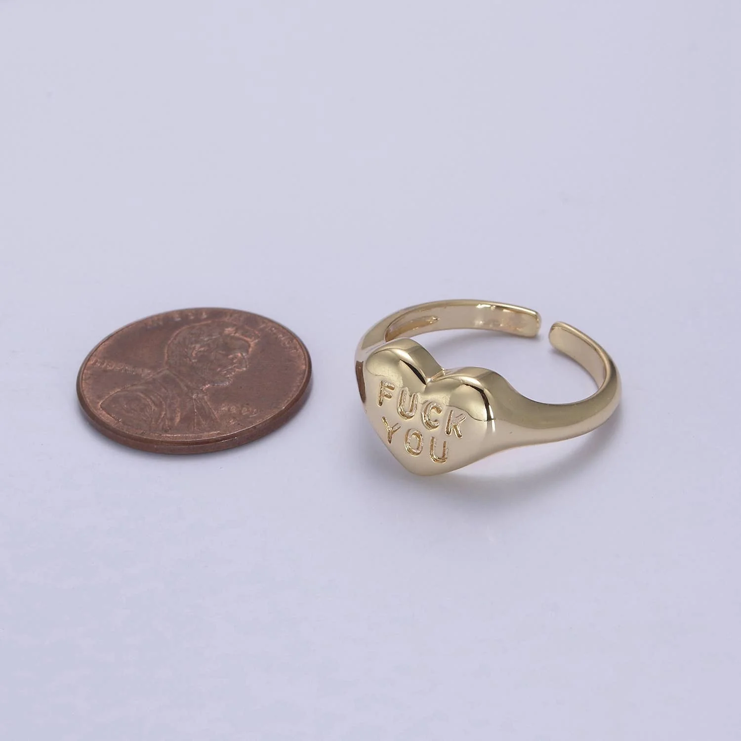 "Fuck You" Heart Ring - Image 5