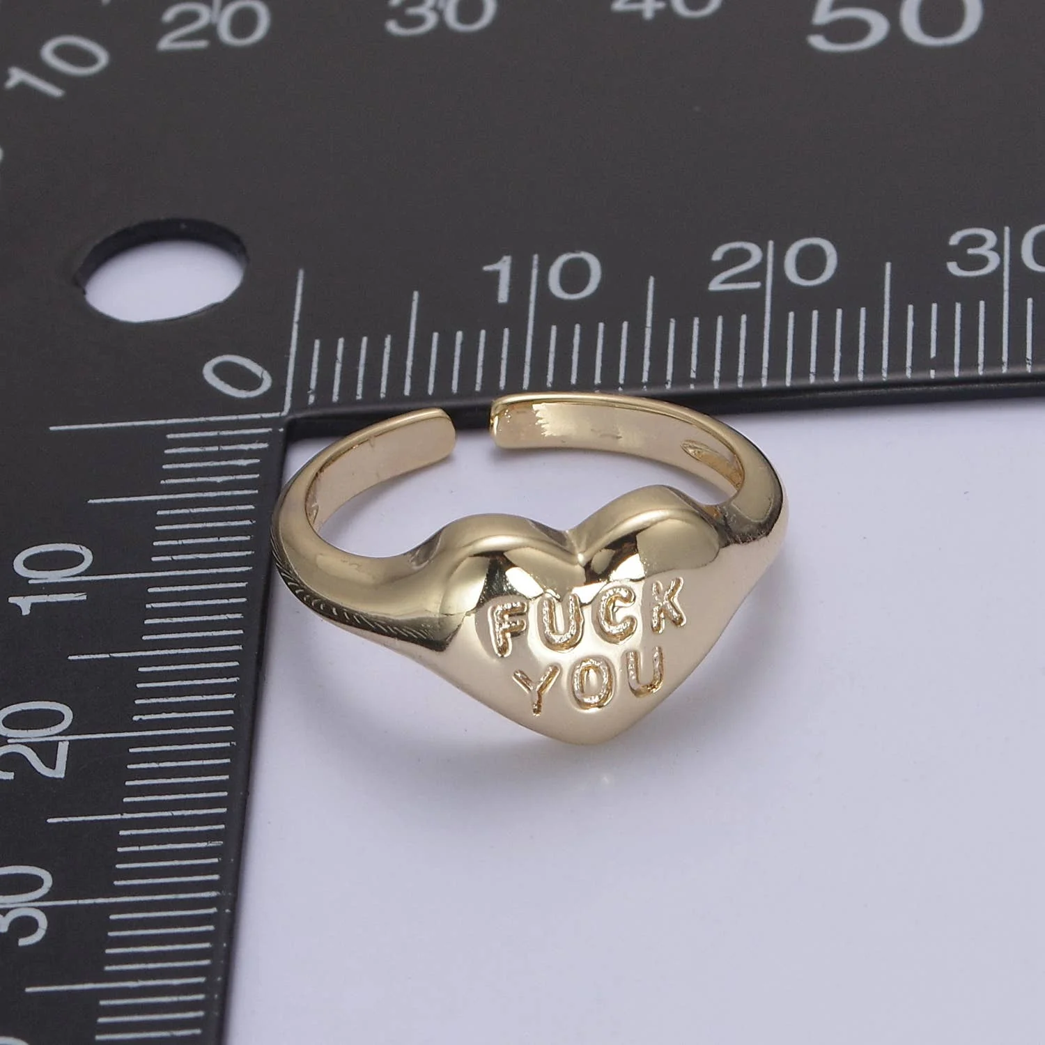"Fuck You" Heart Ring - Image 6