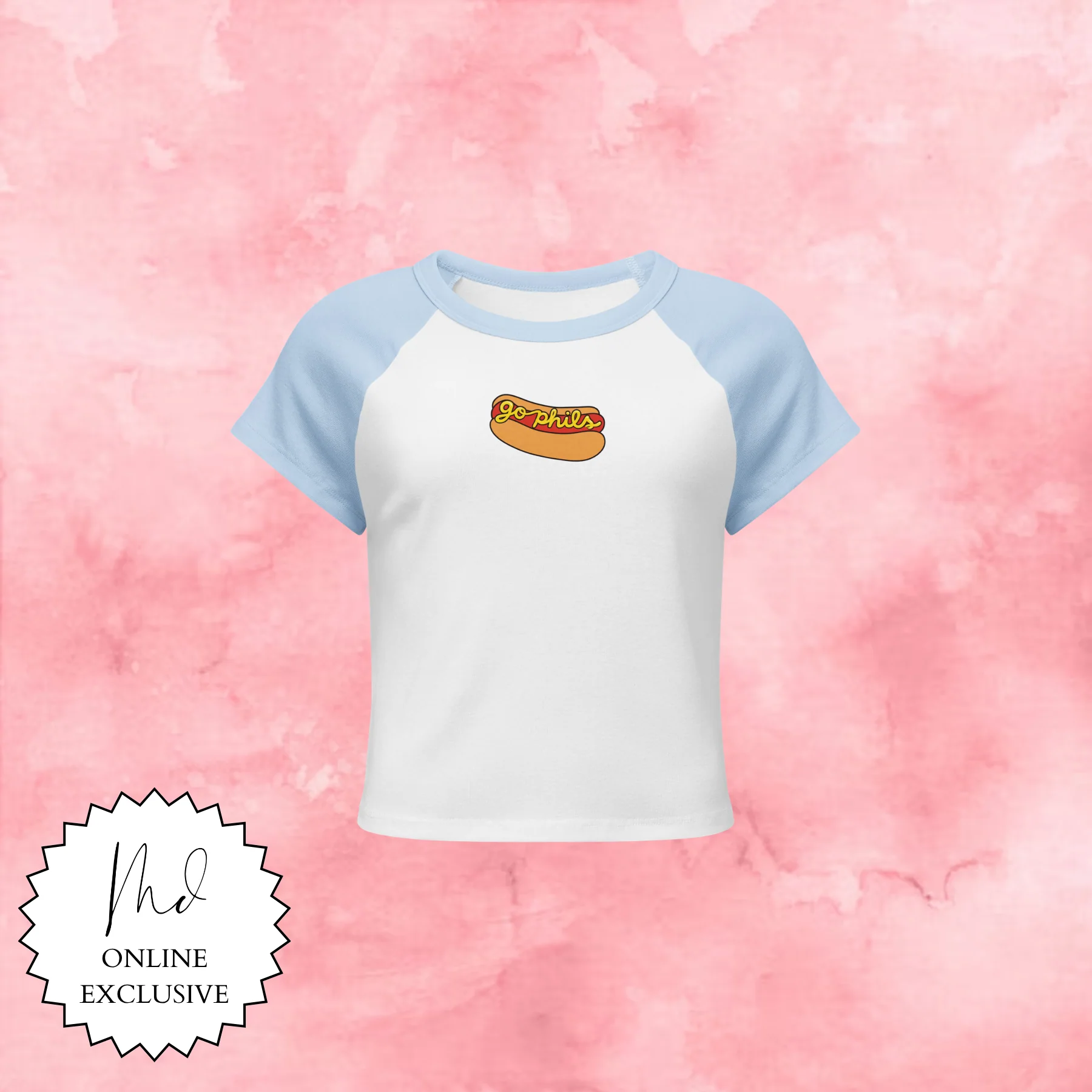 Go Phils Mustard Women's Baby Tee - Image 2
