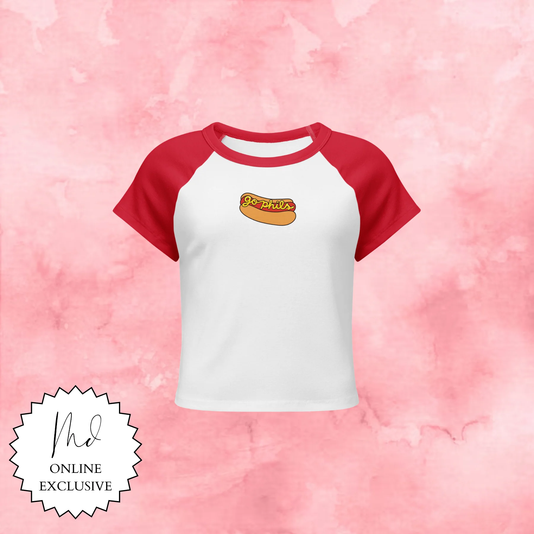 Go Phils Mustard Women's Baby Tee - Image 3
