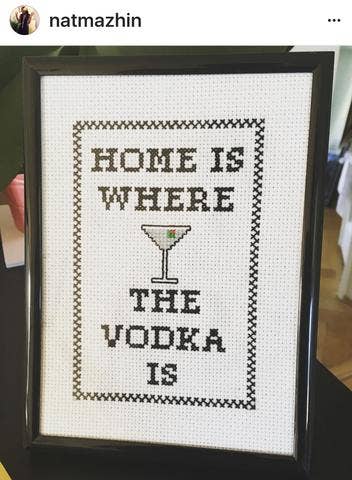 Home Is Where the Vodka Is Cross Stitch Kit - Image 2