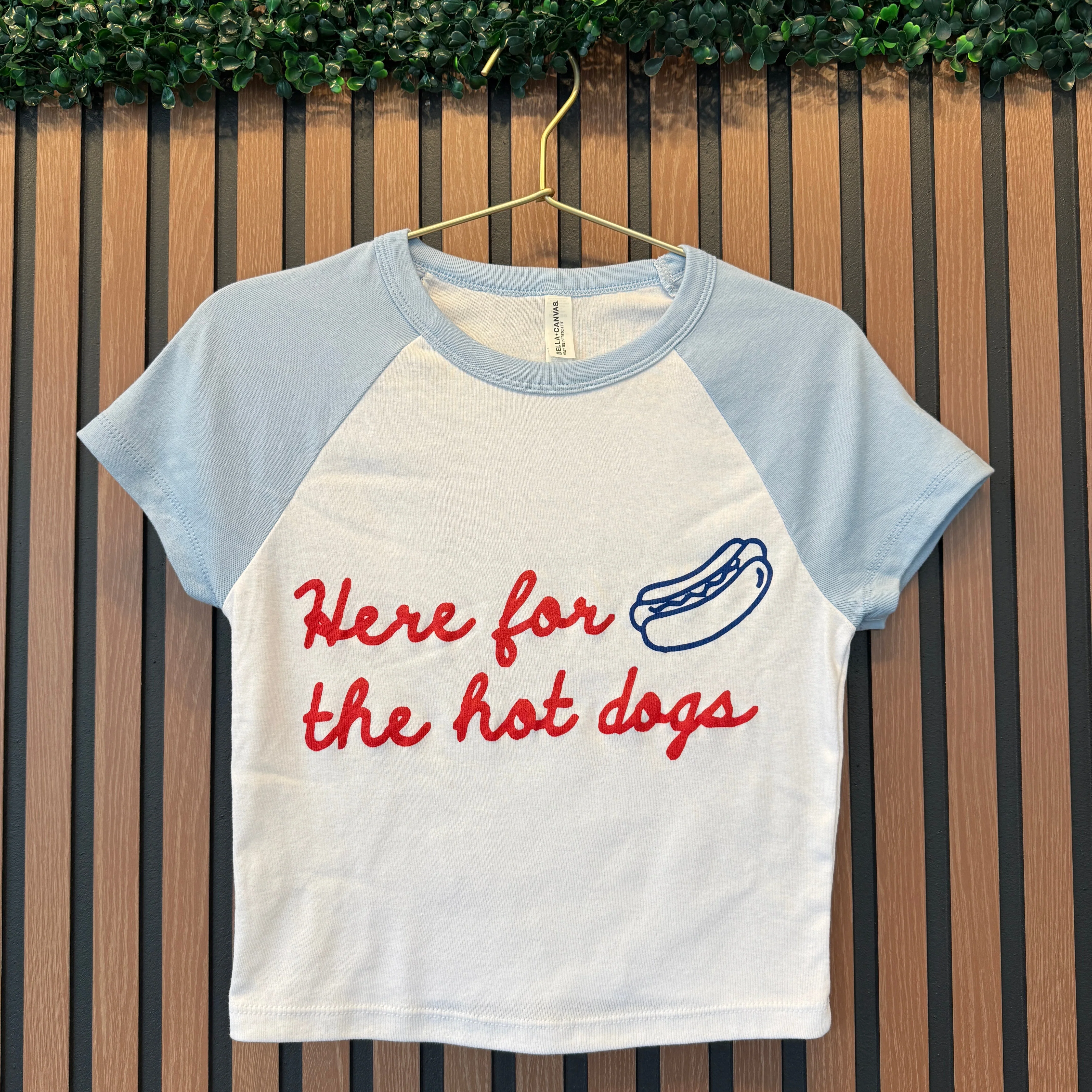 Here for the Hot Dogs Women's Baby Tee