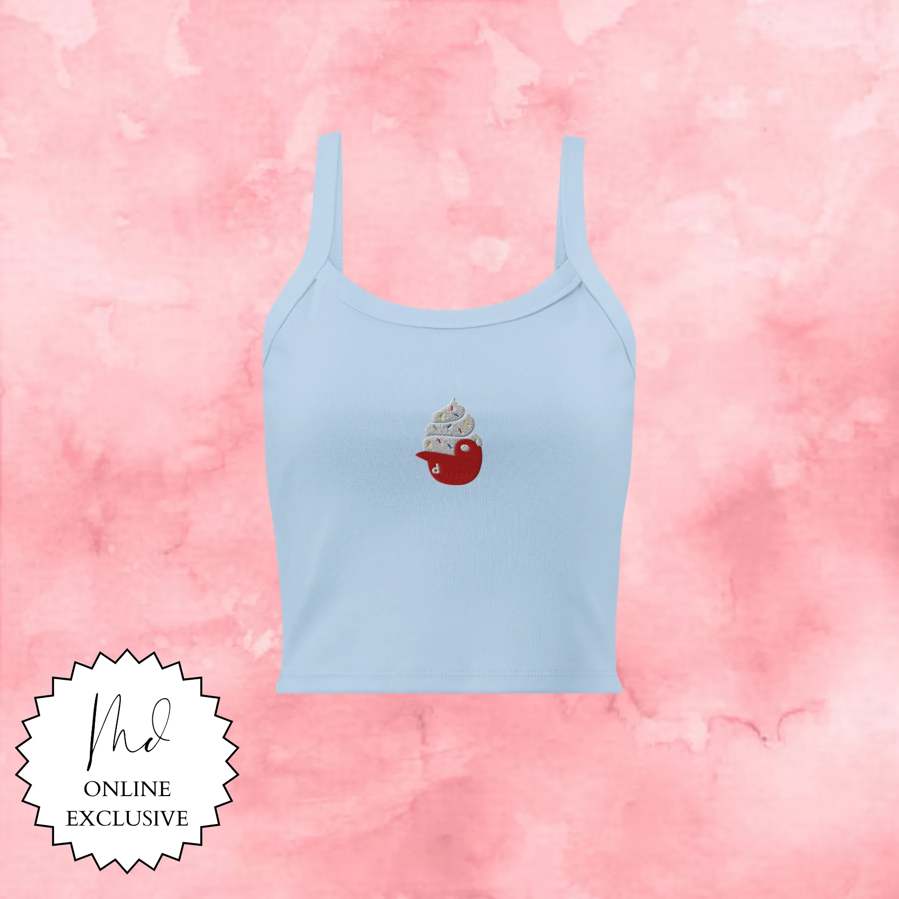 Ice Cream Hat Embroidered Tank - Image 4