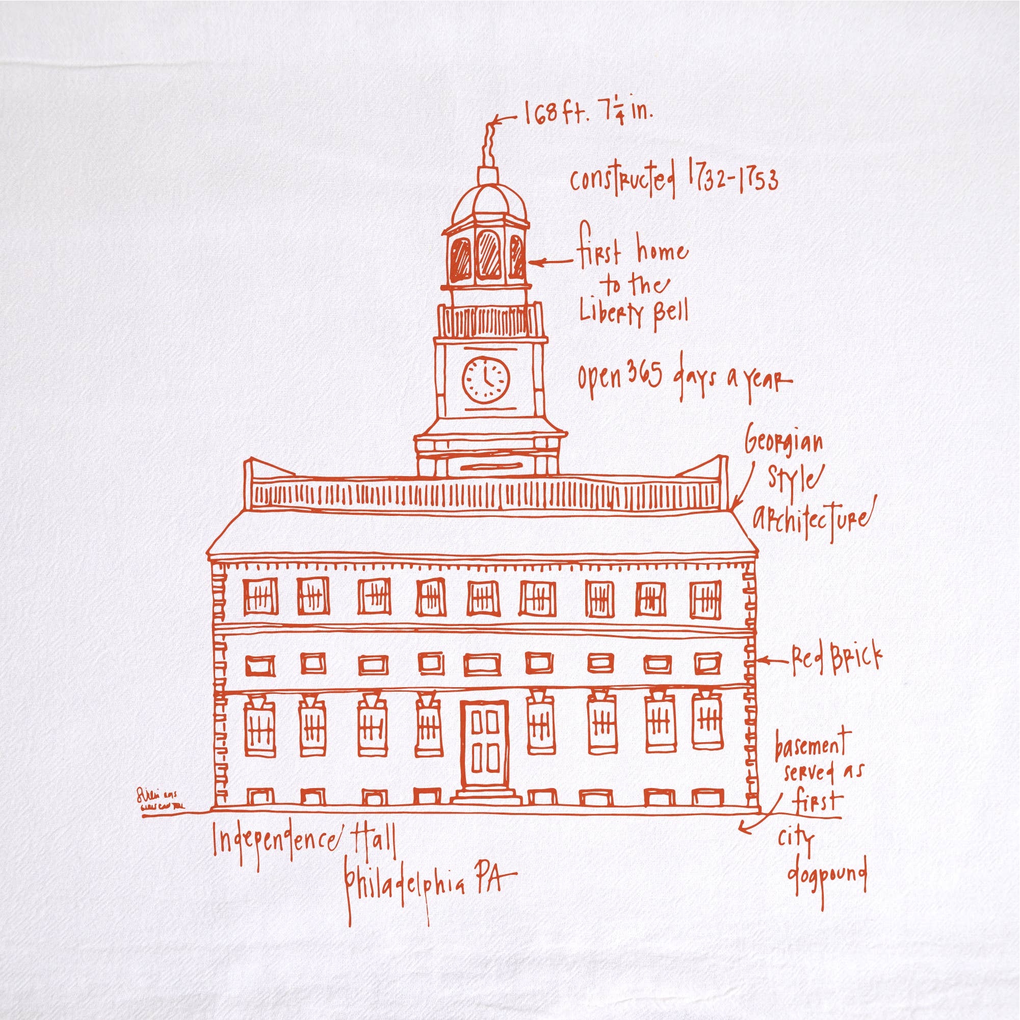 Independence Hall Tea Towel - Image 4
