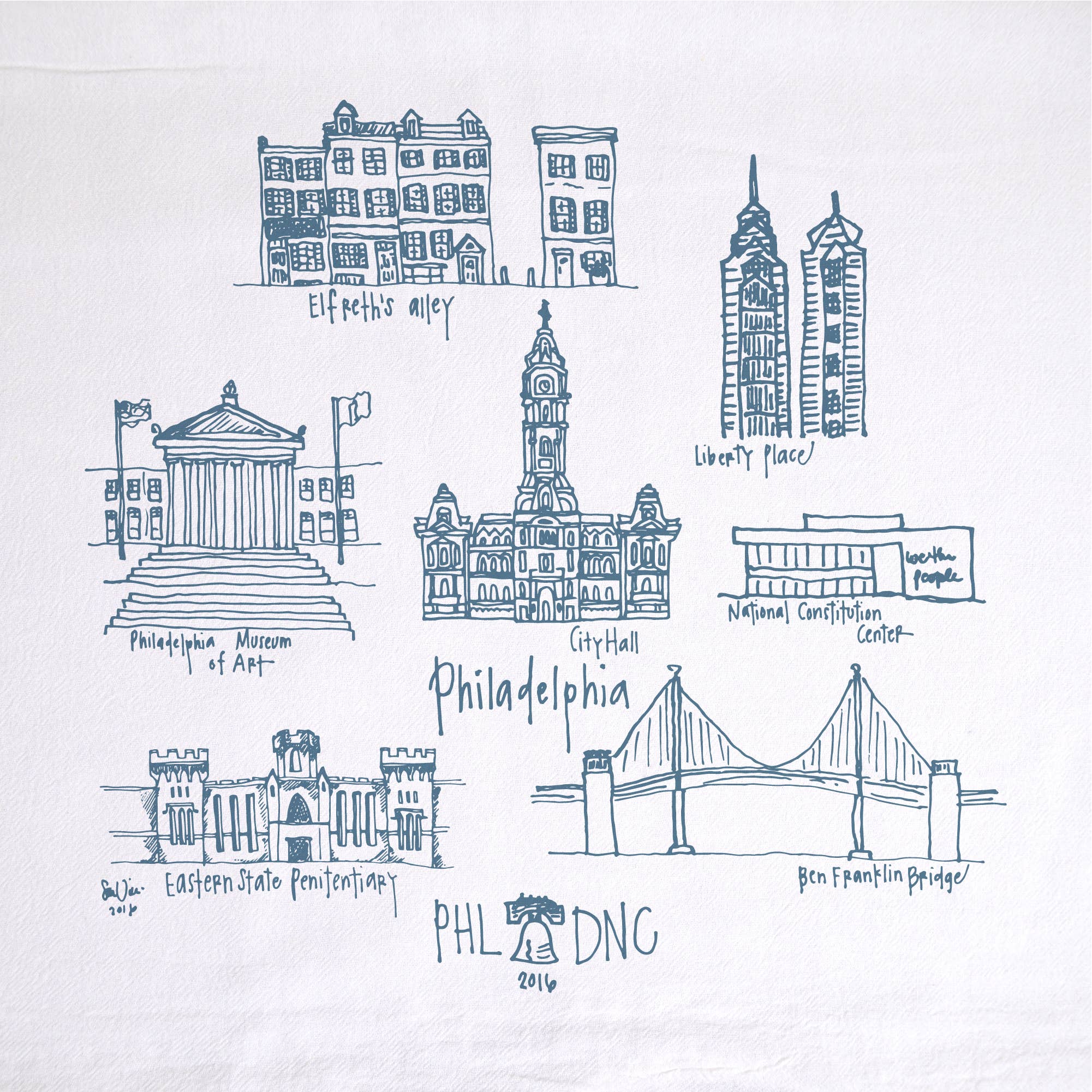 Philadelphia Landmarks Tea Towel - Image 4