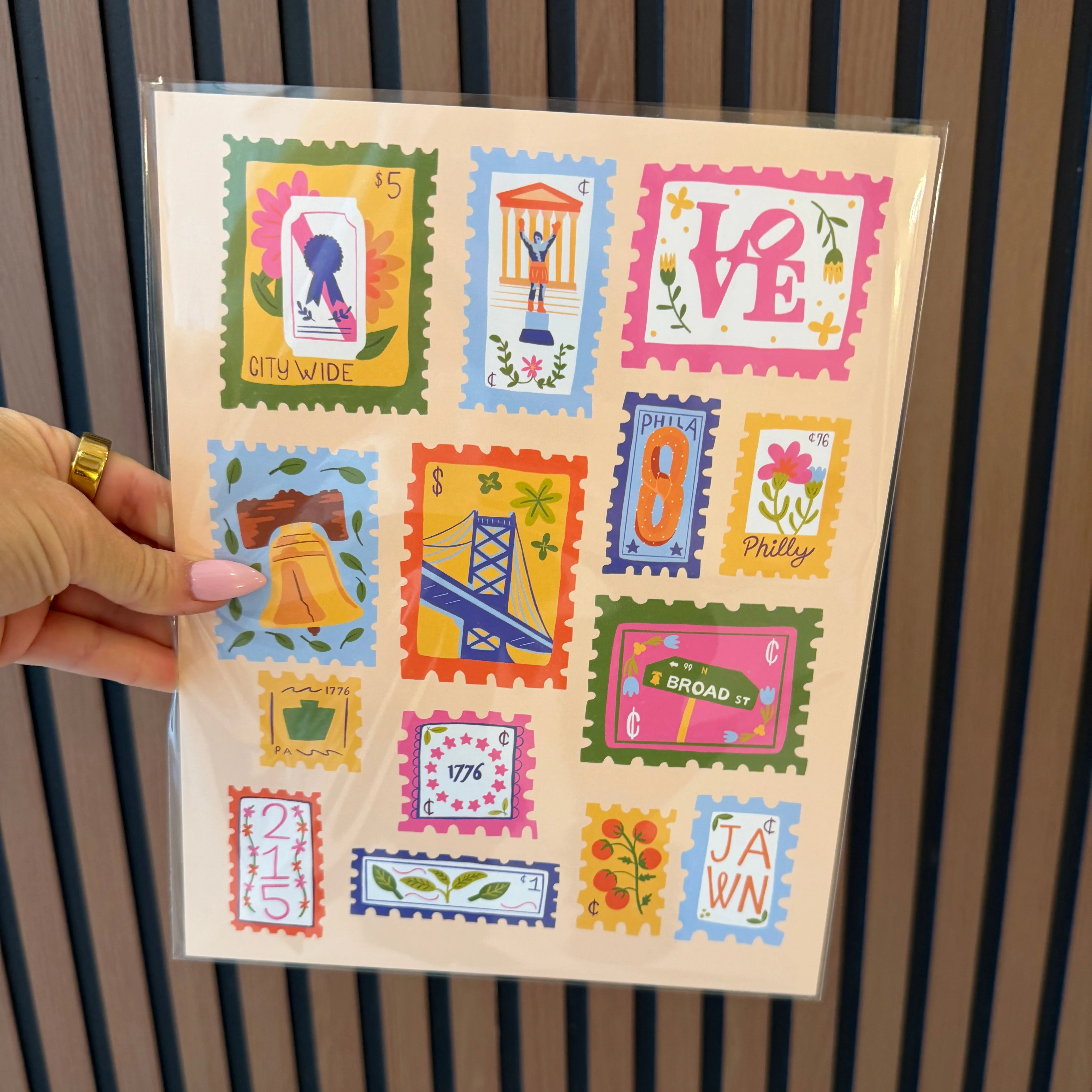 Philadelphia Neighborhood Stamp Art Print - Image 2