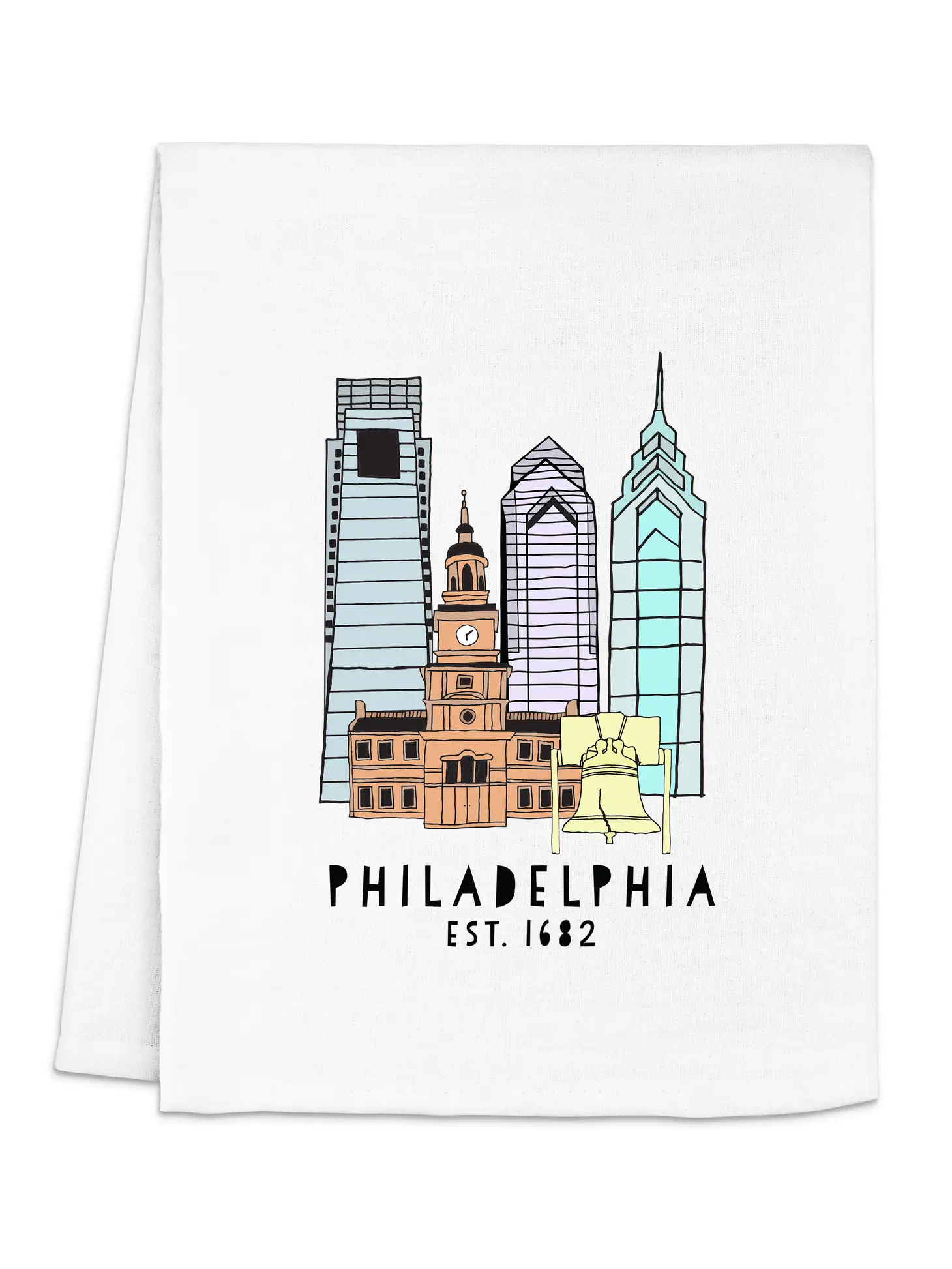 Philadelphia Skyline Tea Towel - Image 3