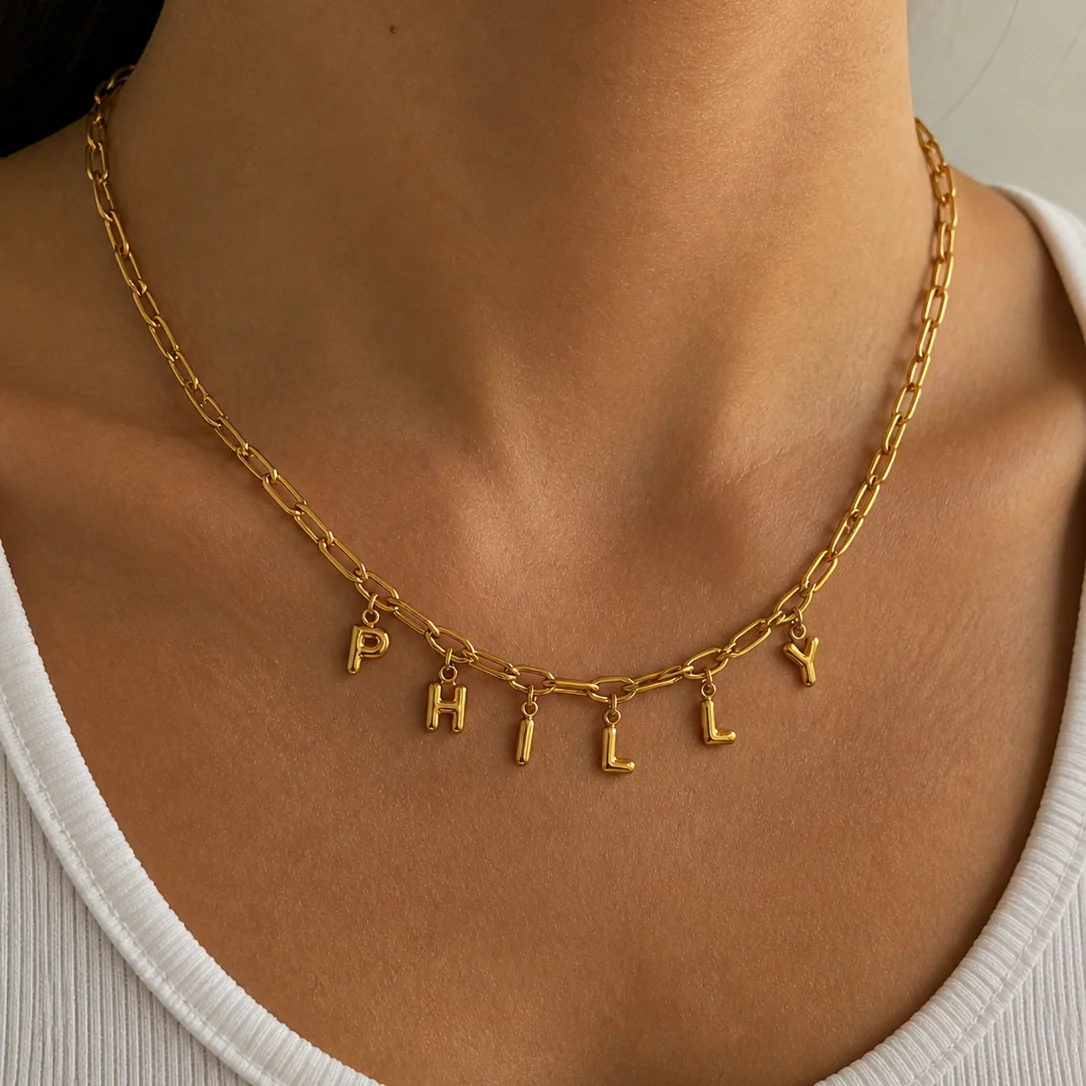 Philly Bubble Chain Link Necklace