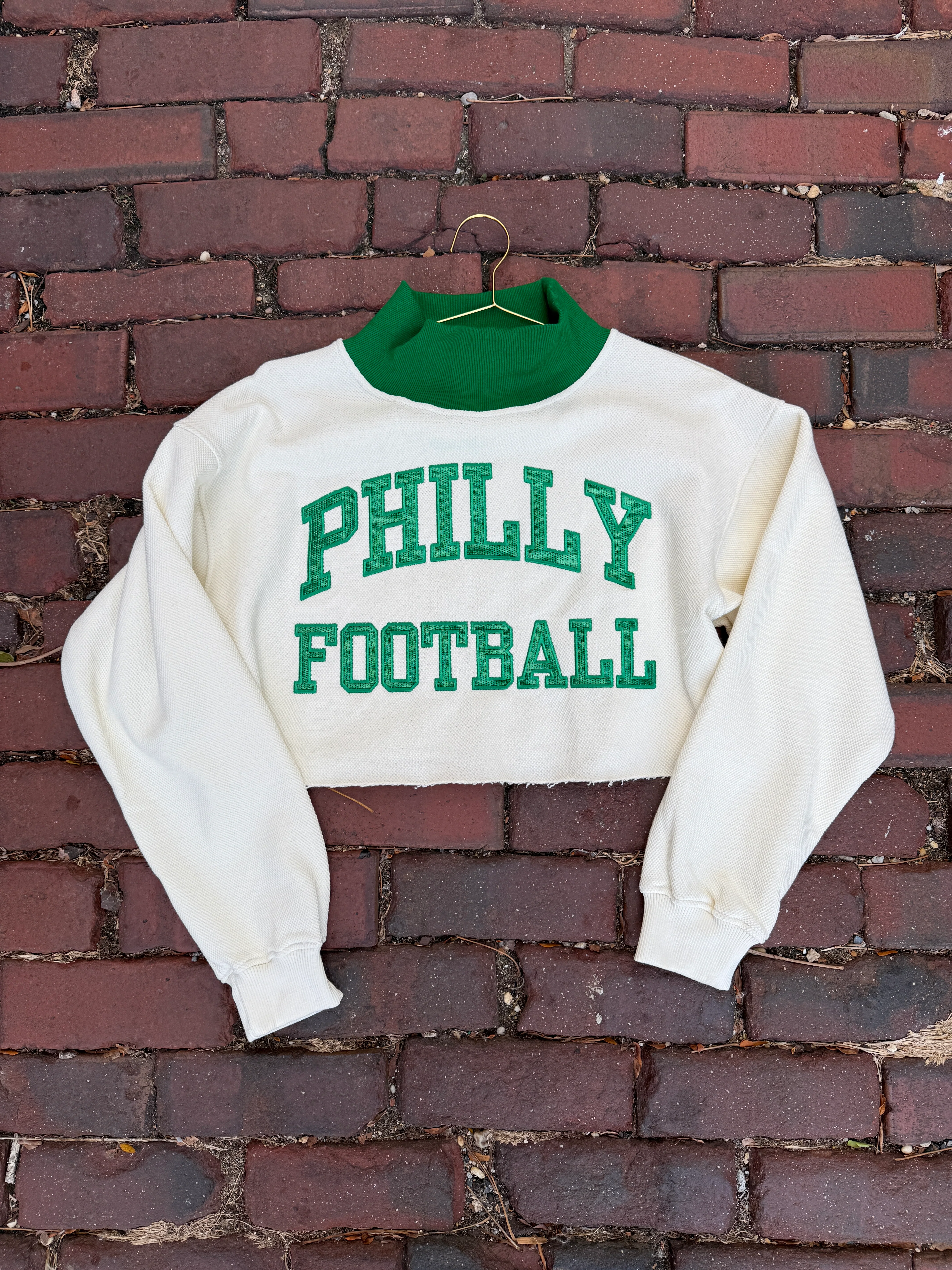 Philly Football Mock Neck Waffle Crop - Image 3