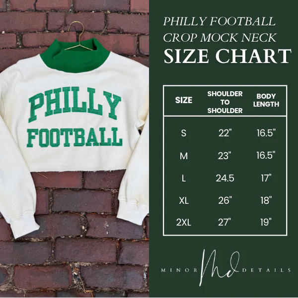 Philly Football Mock Neck Waffle Crop - Image 9