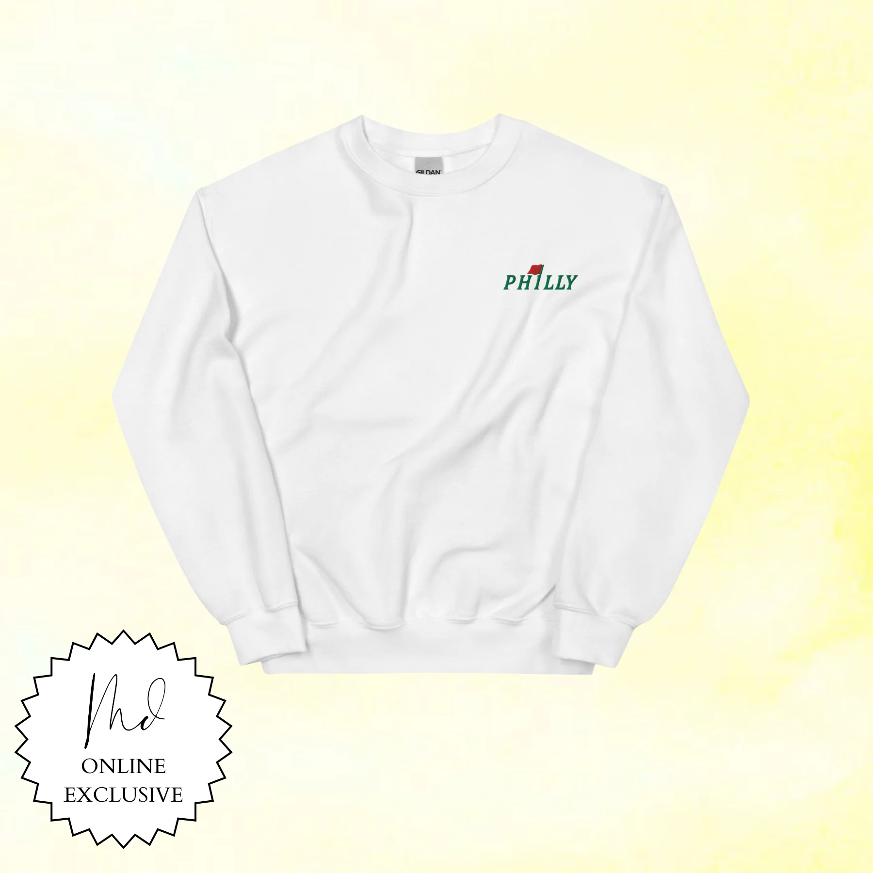 Philly Golf Flag Embroidered Crewneck - Image 3