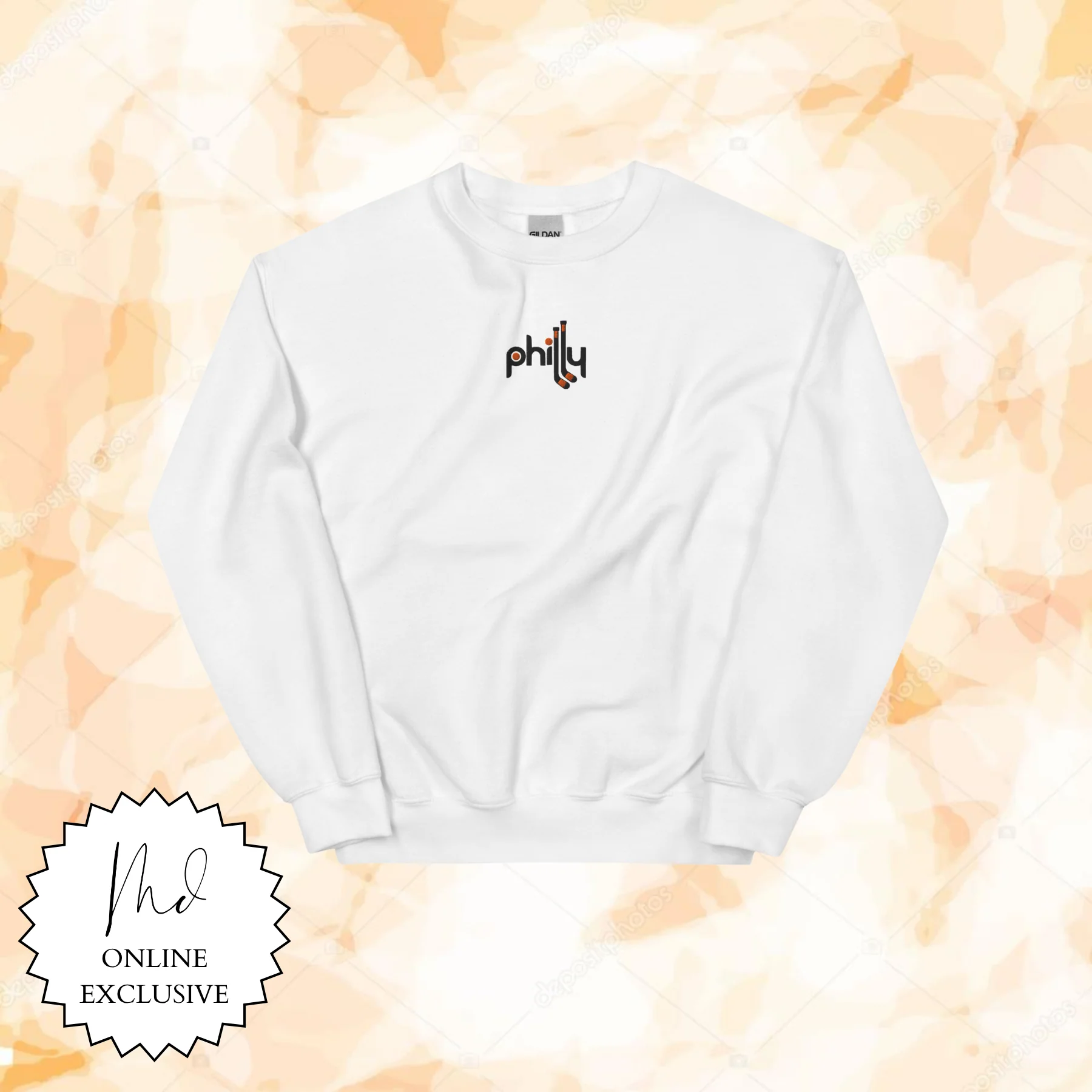 Embroidered Philly Hockey Stick Crewneck - Image 3