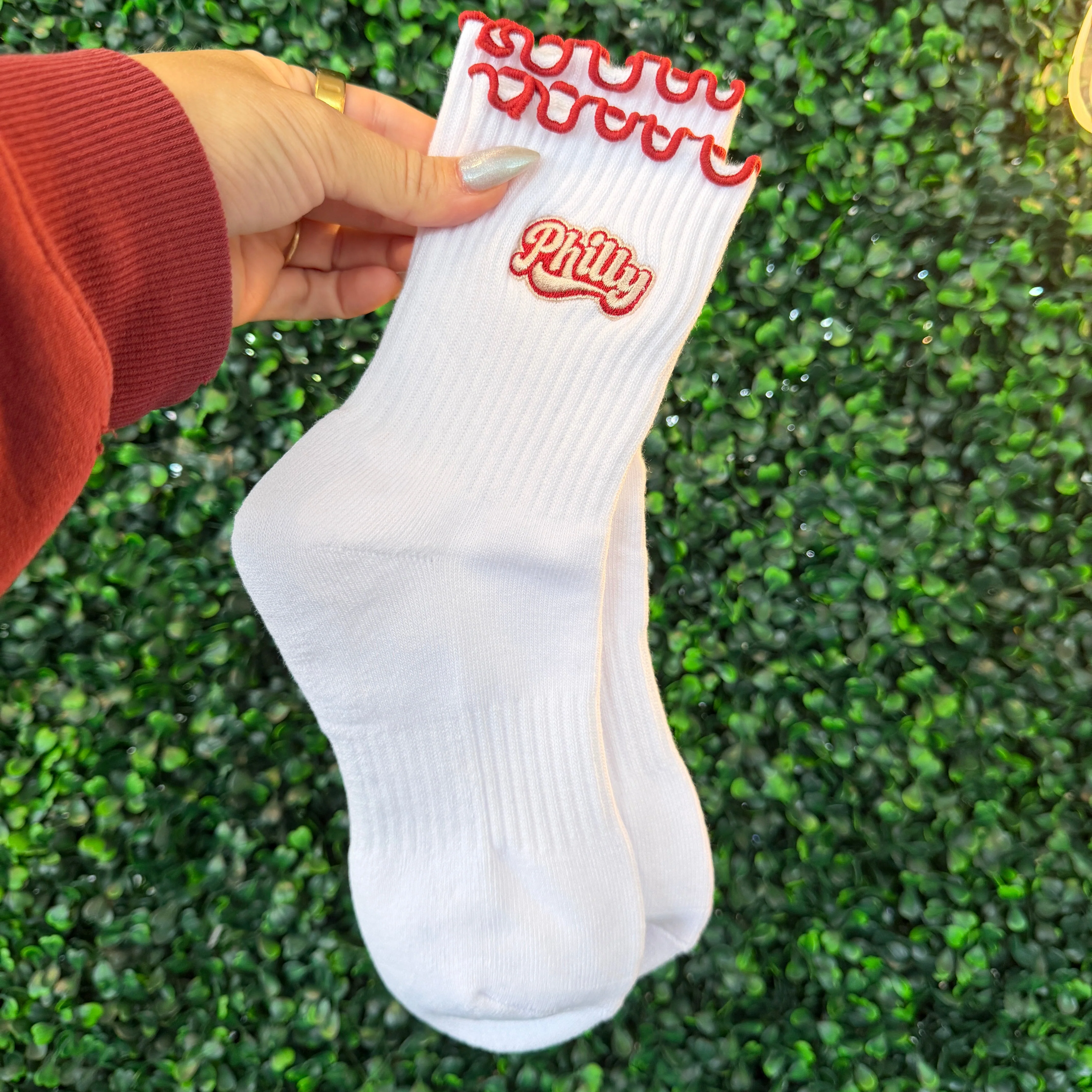 Philly Ruffle Edge Socks