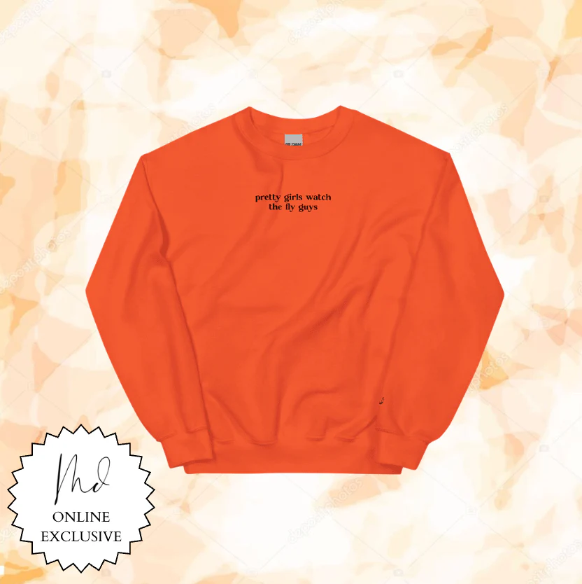 pretty girls watch the fly guys crewneck - Image 3