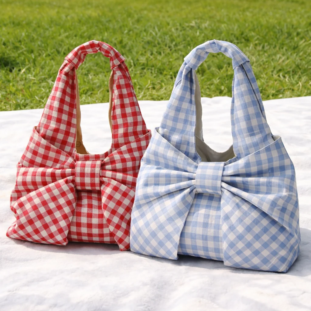 Red & Blue Gingham Purses