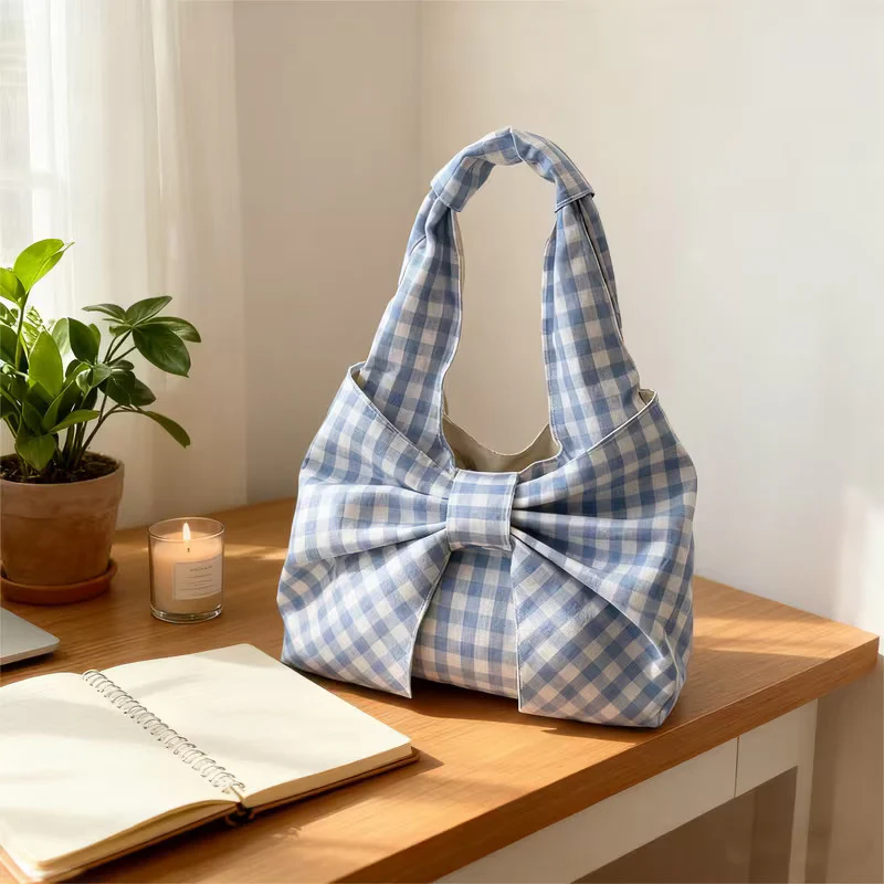 Red & Blue Gingham Purses - Image 3