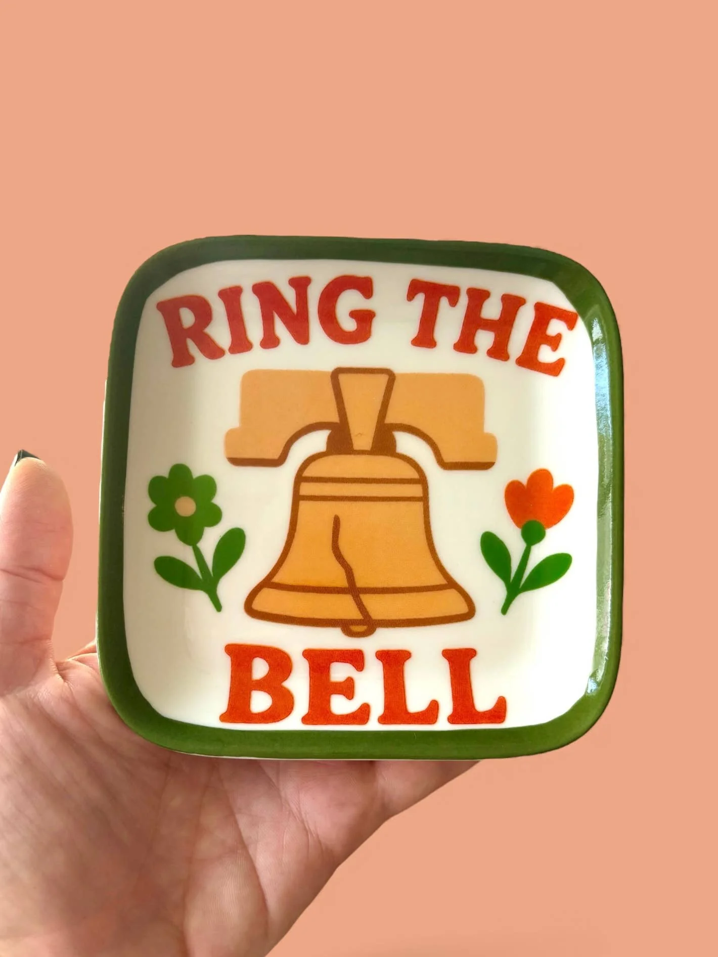 Ring The Bell Ceramic Trinket Dish - Image 3