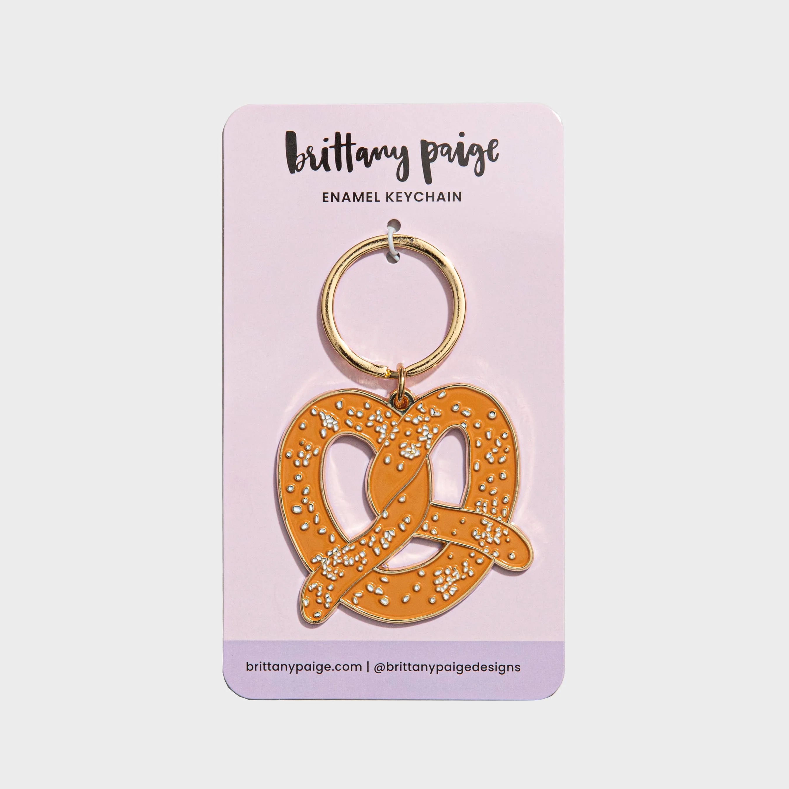 Soft Pretzel Enamel Keychain/Bag Charm - Image 3